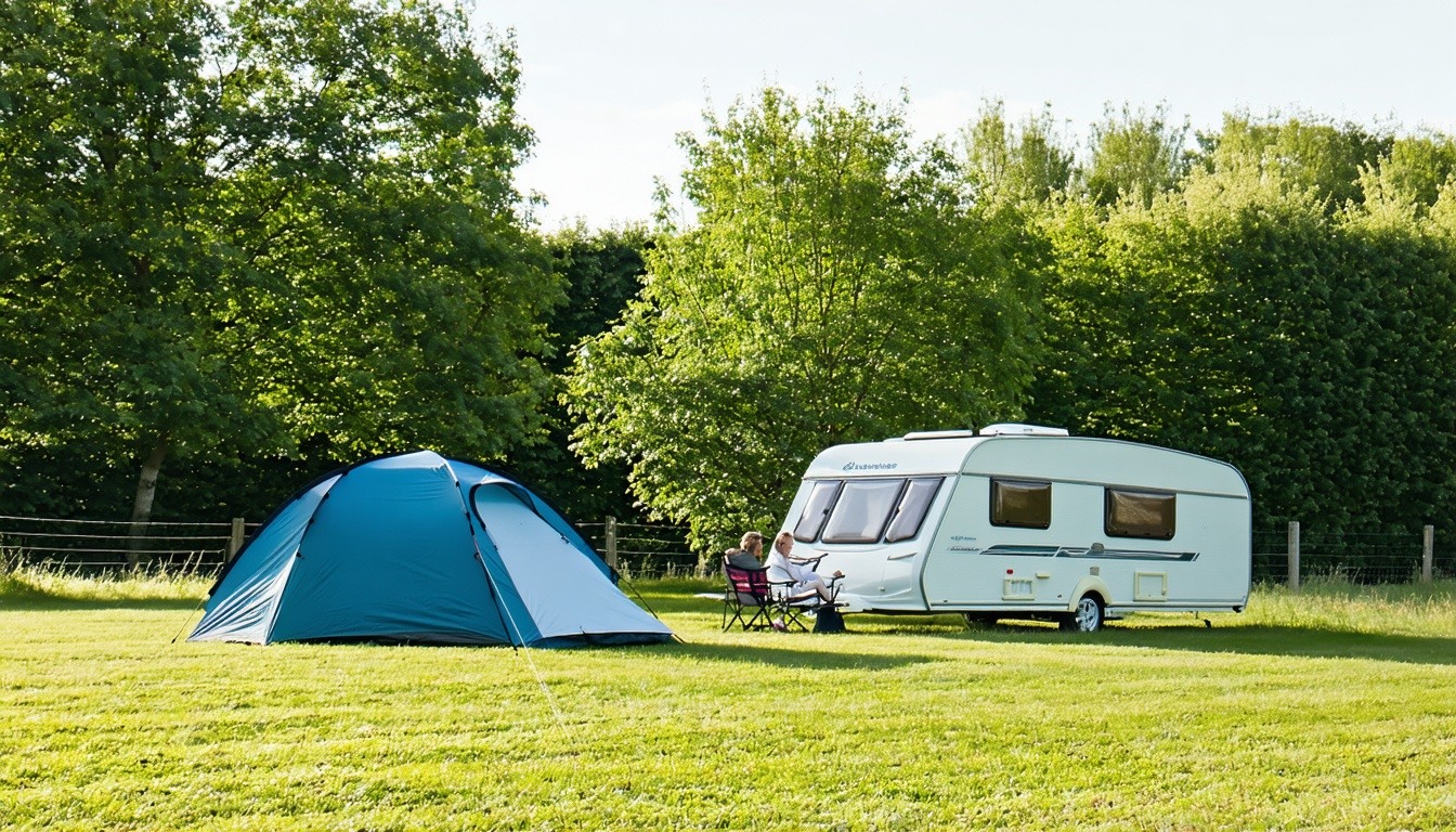 tents and caravan camping